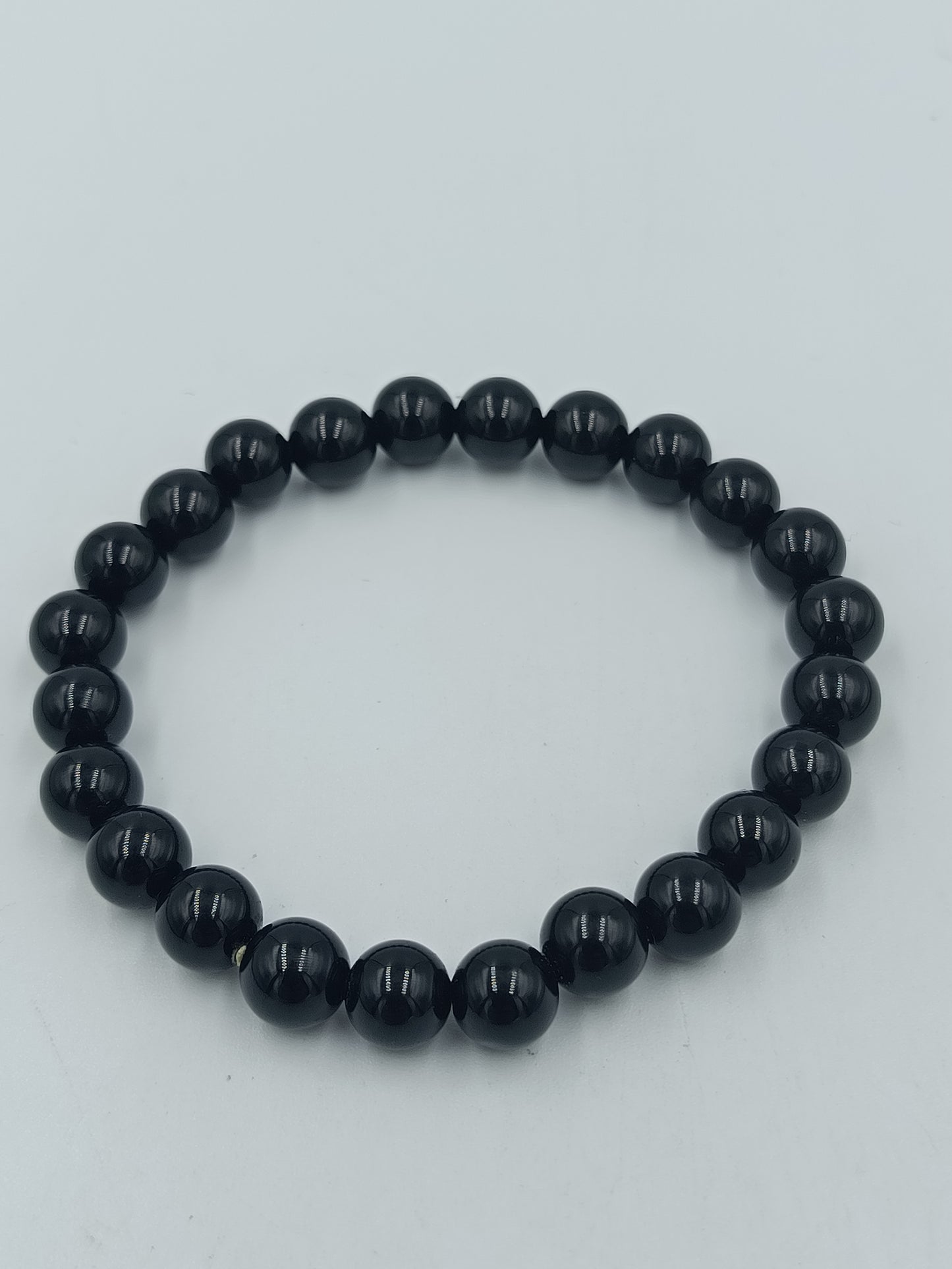 Armband Schwarz Perlen – elastisch, schlicht  elegant