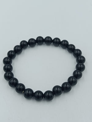 Armband Schwarz Perlen – elastisch, schlicht  elegant
