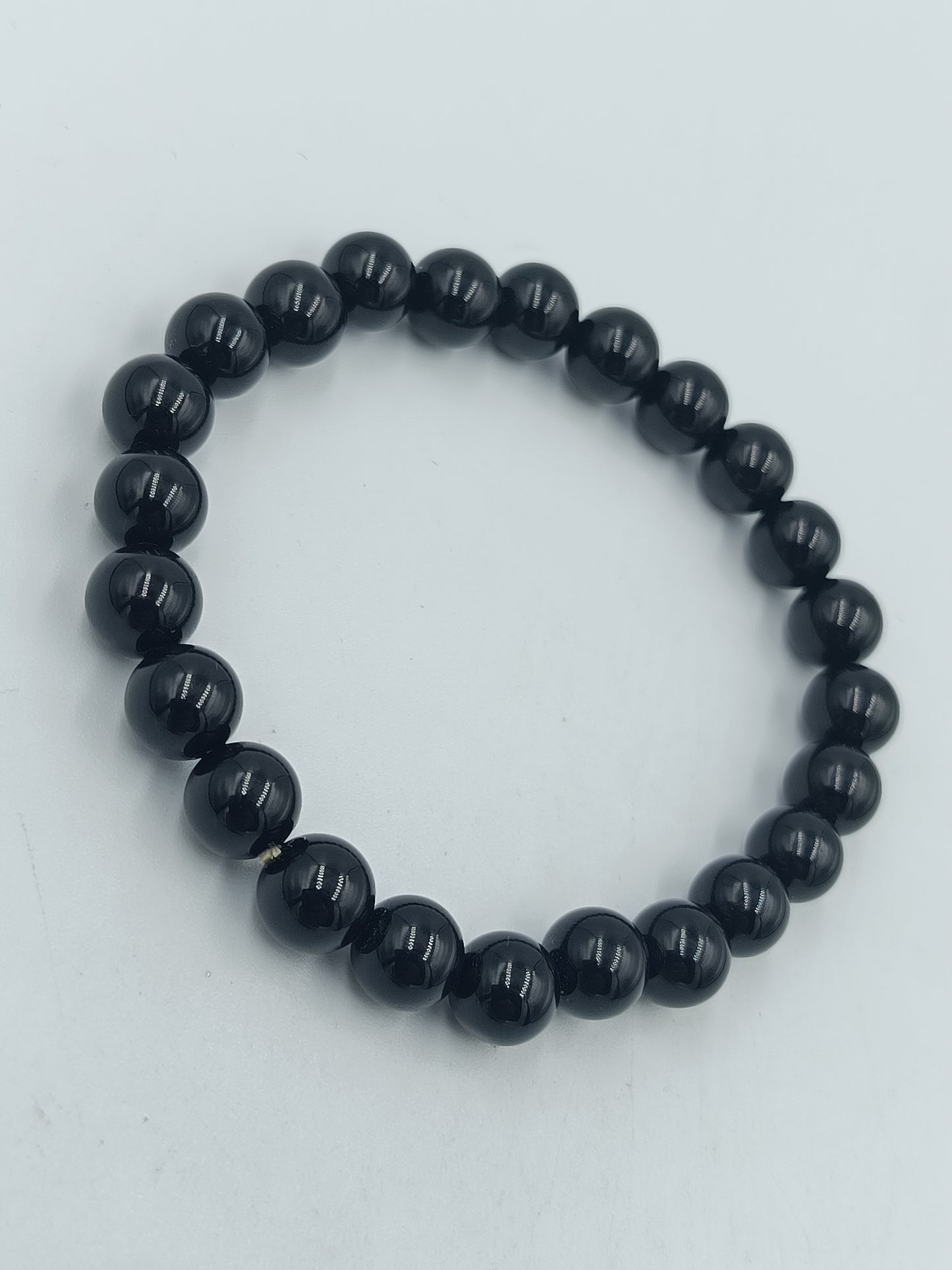 Armband Schwarz Perlen – elastisch, schlicht  elegant