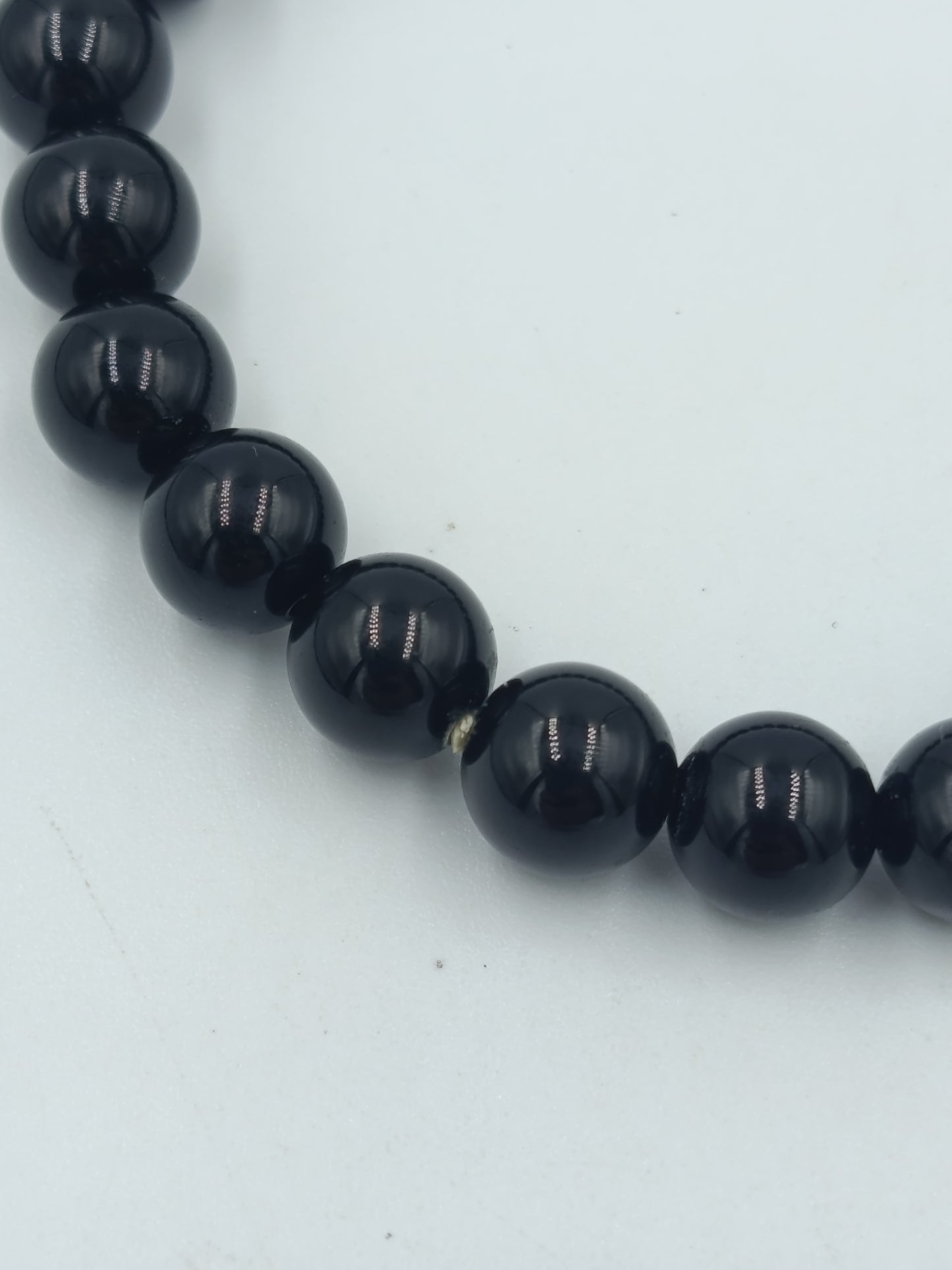 Armband Schwarz Perlen – elastisch, schlicht  elegant