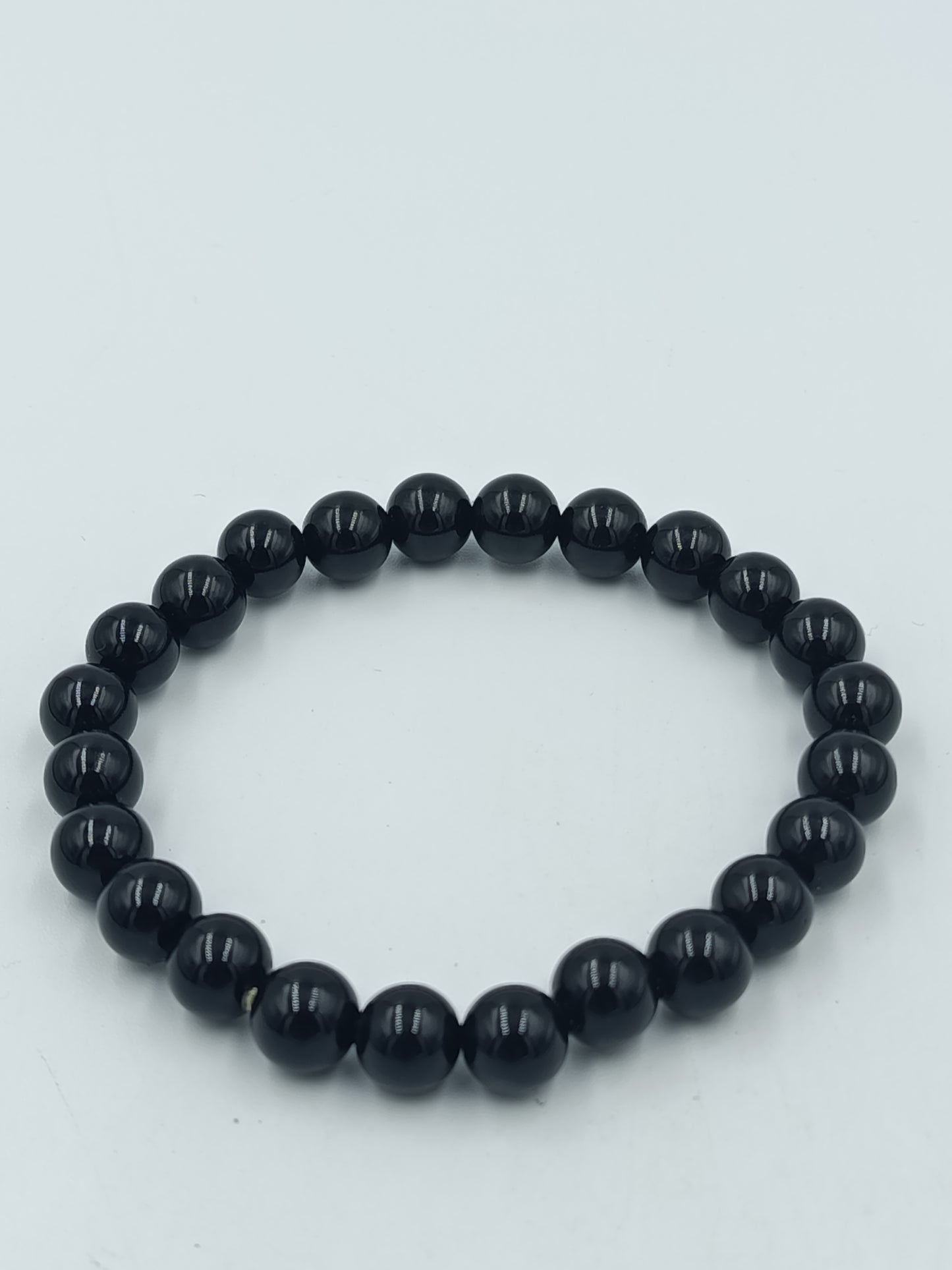 Armband Schwarz Perlen – elastisch, schlicht  elegant