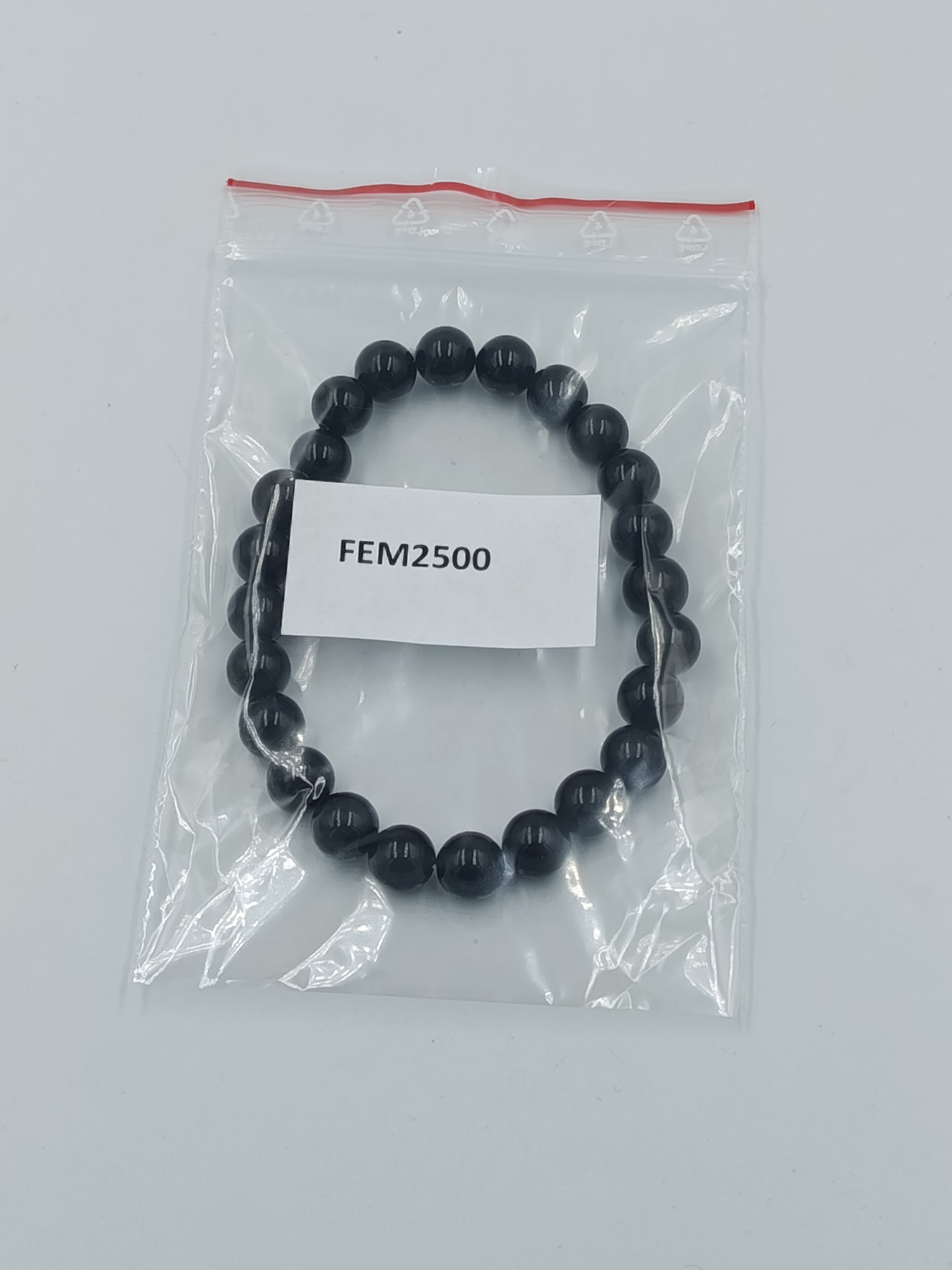 Armband Schwarz Perlen – elastisch, schlicht  elegant