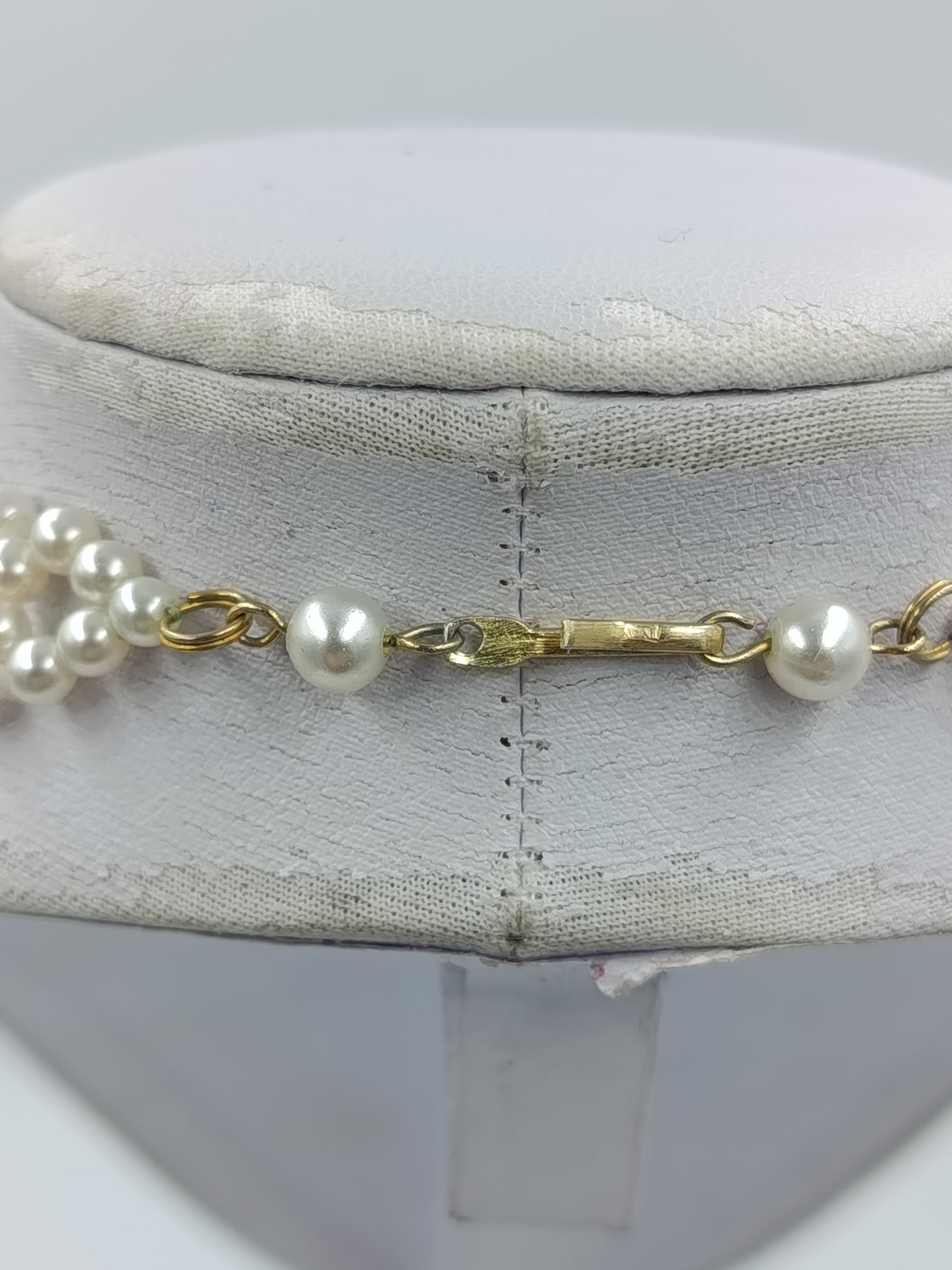 Statement Perlenkette mehrreihig – elegant, Vintage Stil, 40 cm