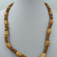 Holzperlen Kette Vintage Naturlook 45 cm leicht  schlicht