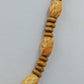 Holzperlen Kette Vintage Naturlook 45 cm leicht  schlicht