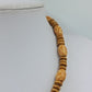 Holzperlen Kette Vintage Naturlook 45 cm leicht  schlicht