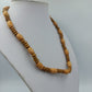 Holzperlen Kette Vintage Naturlook 45 cm leicht  schlicht
