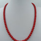 Rote Perlenkette klassisch elegant 42,5 cm Vintage Stil