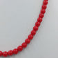Rote Perlenkette klassisch elegant 42,5 cm Vintage Stil