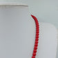 Rote Perlenkette klassisch elegant 42,5 cm Vintage Stil