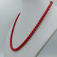Rote Perlenkette klassisch elegant 42,5 cm Vintage Stil