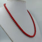 Rote Perlenkette klassisch elegant 42,5 cm Vintage Stil