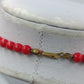 Rote Perlenkette klassisch elegant 42,5 cm Vintage Stil
