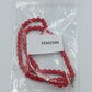 Rote Perlenkette klassisch elegant 42,5 cm Vintage Stil