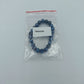 Elastisches Armband mit blauen Lavastein-Perlen – schimmernd