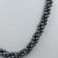 Elegante mehrreihige Perlenkette anthrazit / grau – edler Statement-Schmuck