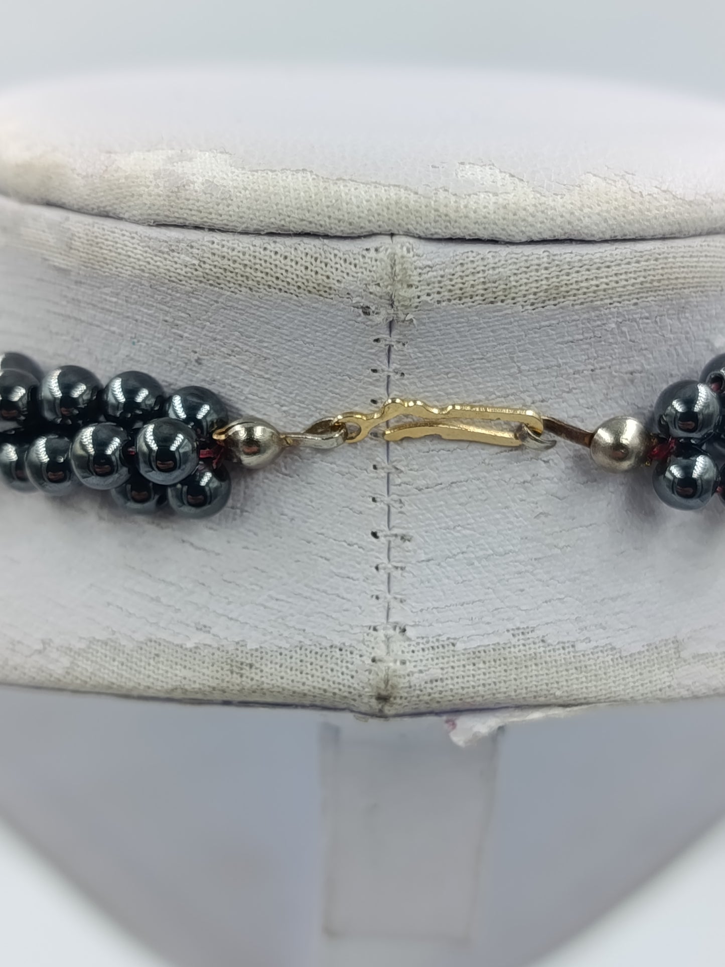 Elegante mehrreihige Perlenkette anthrazit / grau – edler Statement-Schmuck