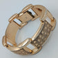 Massives Vintage Armband goldfarben – breites Gliederarmband mit Muster