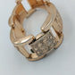 Massives Vintage Armband goldfarben – breites Gliederarmband mit Muster