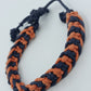 Geflochtenes Armband schwarz orange – verstellbar, lässiger Stil