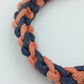 Geflochtenes Armband schwarz orange – verstellbar, lässiger Stil