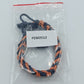 Geflochtenes Armband schwarz orange – verstellbar, lässiger Stil