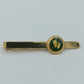 Krawattenklammer Panda – goldfarben mit Emaille, Vintage