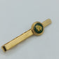 Krawattenklammer Panda – goldfarben mit Emaille, Vintage