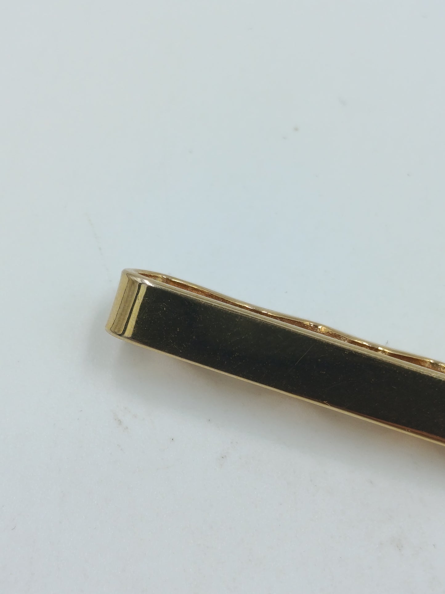 Krawattenklammer Panda – goldfarben mit Emaille, Vintage