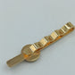 Krawattenklammer Panda – goldfarben mit Emaille, Vintage