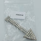 Auffällige Brosche Pfeil mit Strass – silberfarben, Vintage