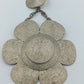 Großer Vintage Anhänger Blumenform Silberoptik – Statement Schmuck