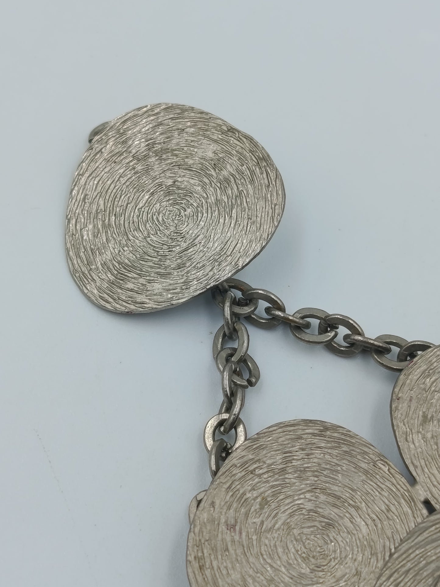 Großer Vintage Anhänger Blumenform Silberoptik – Statement Schmuck