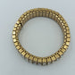 Vintage Strass Armband elastisch – Goldfarben mit funkelnden Steinen