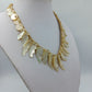 Boho Statement Kette mit Perlmutt-Elementen – Naturlook Vintage