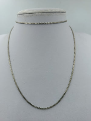 Feine Vintage Kette silberfarben – zartes Gliederdesign 62 cm