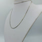 Feine Vintage Kette silberfarben – zartes Gliederdesign 62 cm