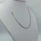 Feine Vintage Kette silberfarben – zartes Gliederdesign 62 cm