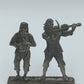 Vintage Musiker Duo – Zinn / Pewter Figur mit Geige  Flöte