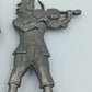 Vintage Musiker Duo – Zinn / Pewter Figur mit Geige  Flöte
