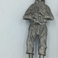 Vintage Musiker Duo – Zinn / Pewter Figur mit Geige  Flöte