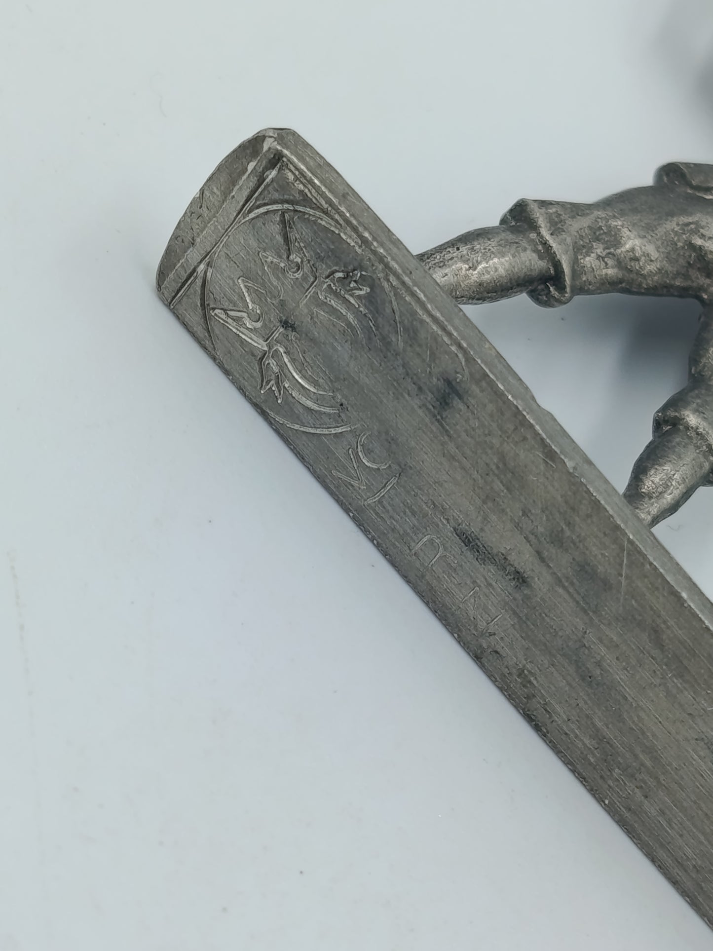 Vintage Musiker Duo – Zinn / Pewter Figur mit Geige  Flöte