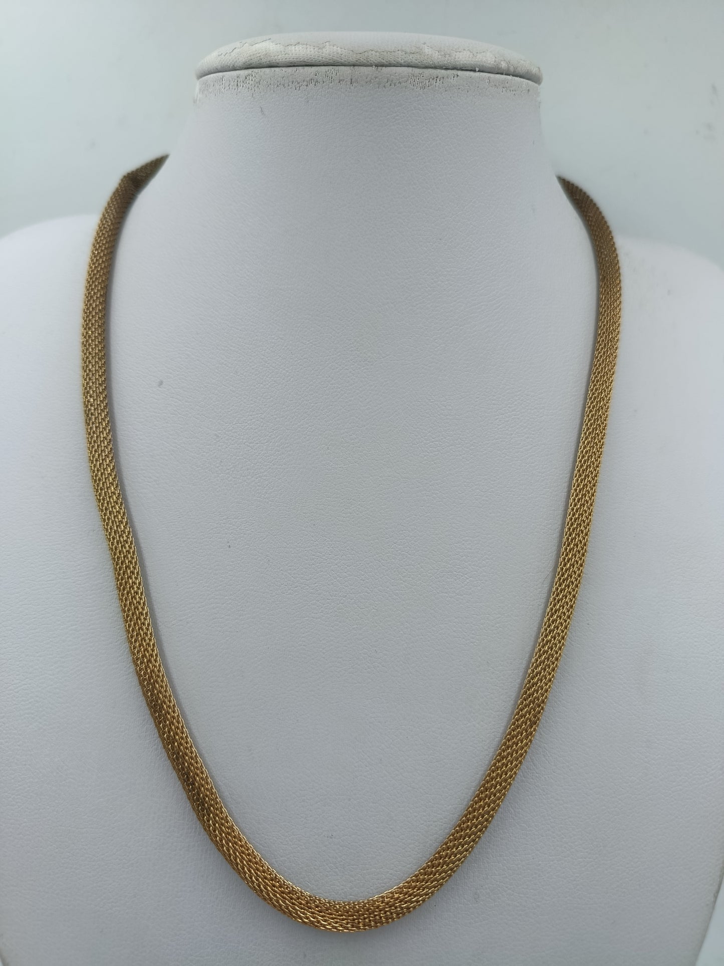 Vintage Mesh Kette goldfarben – flexible Schlangenkette / Collier