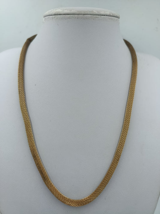 Vintage Mesh Kette goldfarben – flexible Schlangenkette / Collier