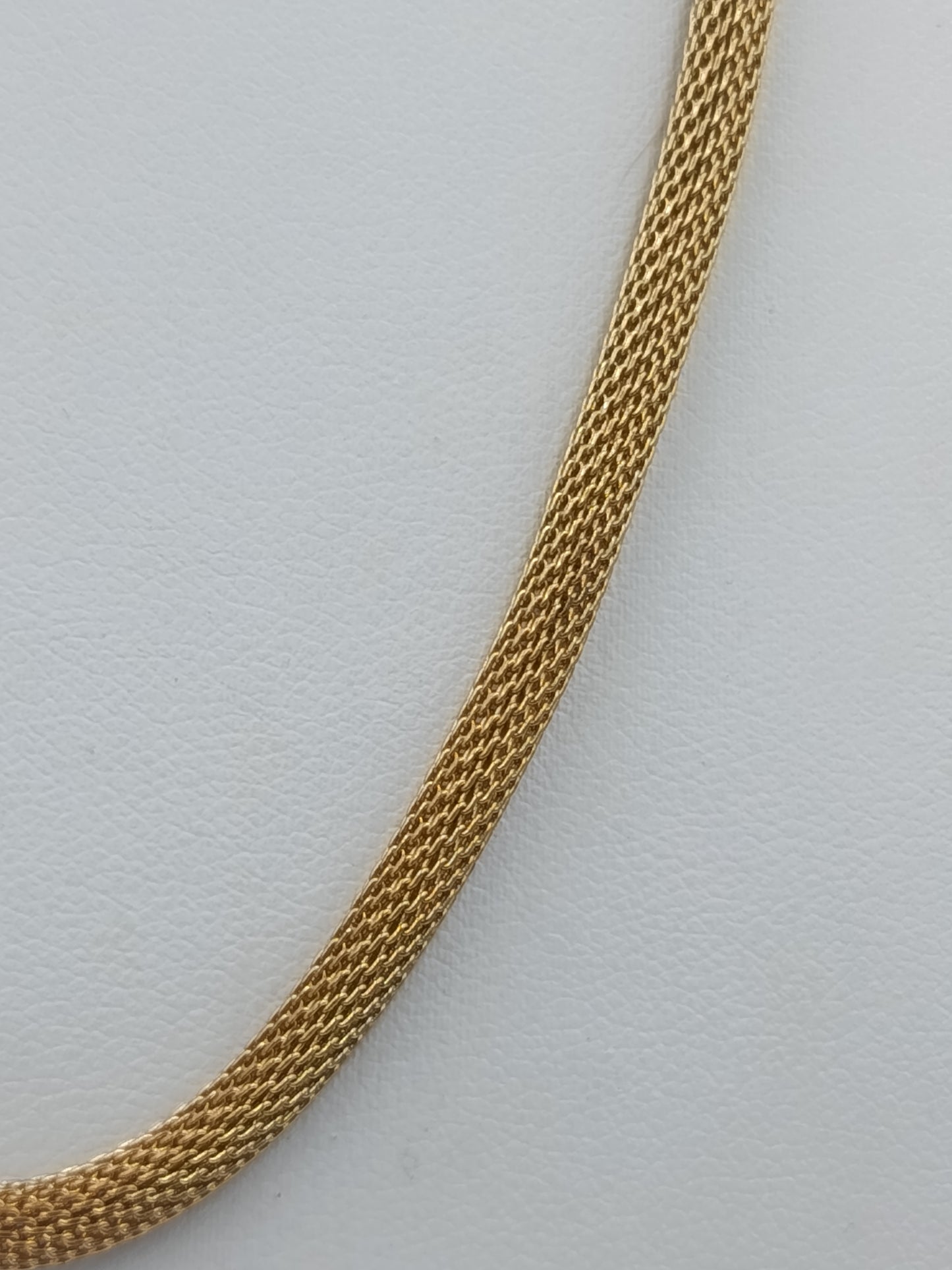 Vintage Mesh Kette goldfarben – flexible Schlangenkette / Collier