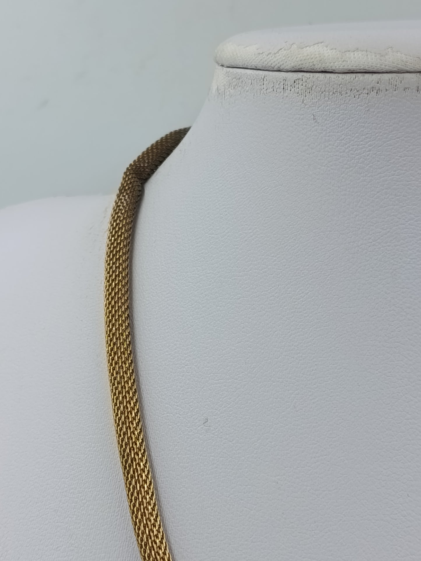 Vintage Mesh Kette goldfarben – flexible Schlangenkette / Collier