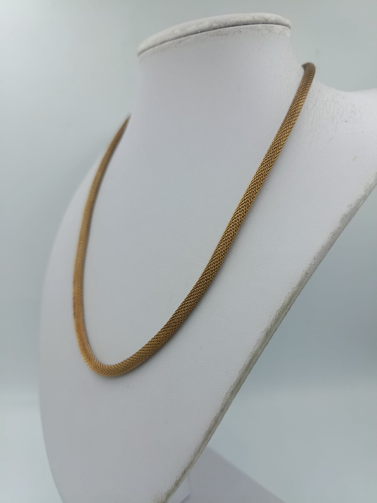 Vintage Mesh Kette goldfarben – flexible Schlangenkette / Collier