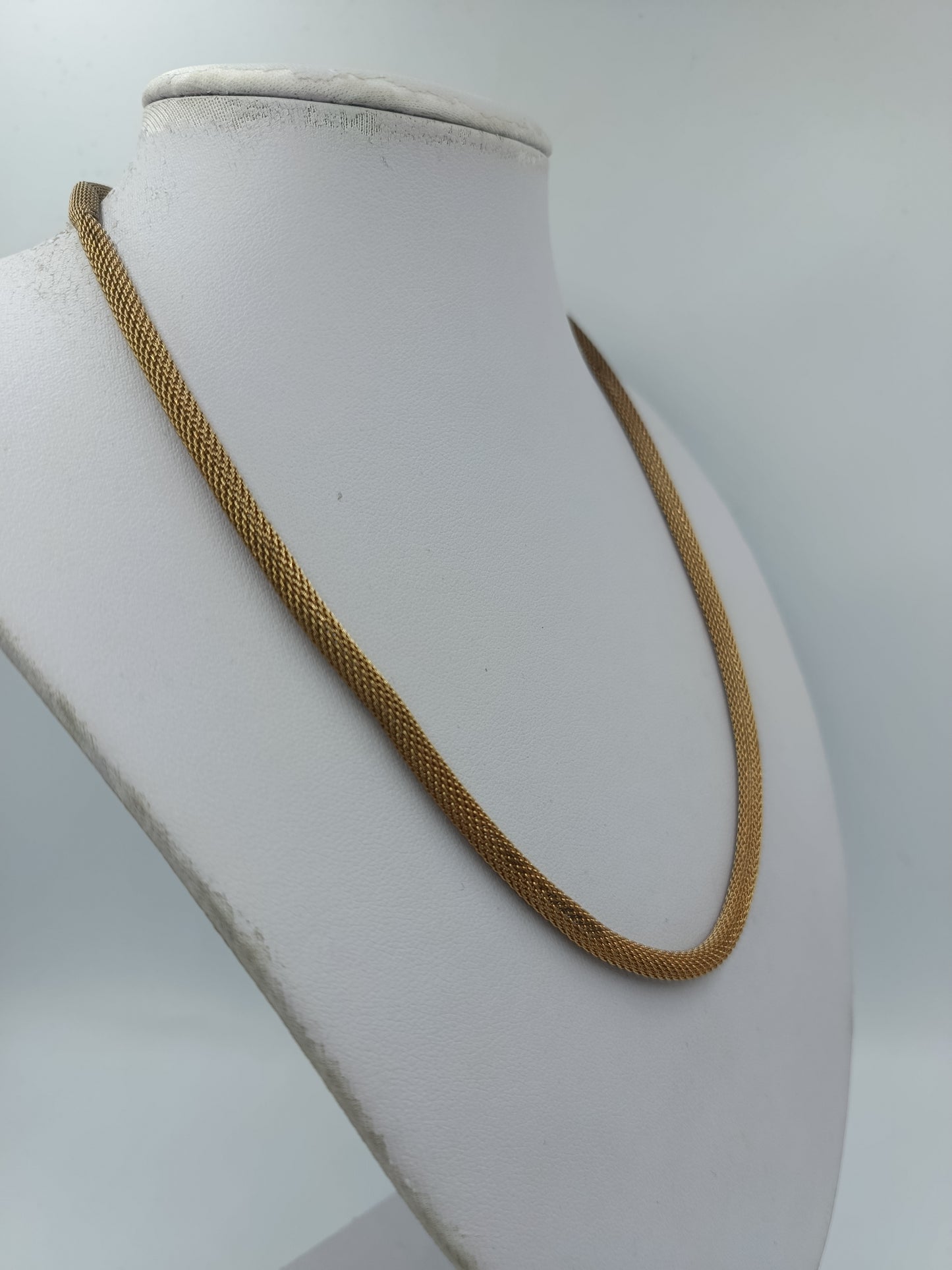 Vintage Mesh Kette goldfarben – flexible Schlangenkette / Collier