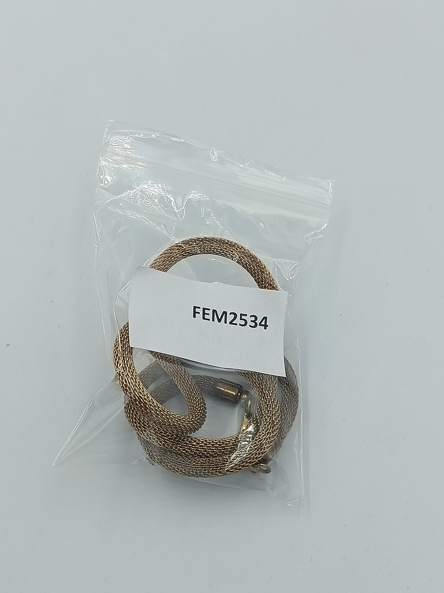 Vintage Mesh Kette goldfarben – flexible Schlangenkette / Collier