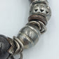 Massives Vintage Armband elastisch – silberfarbene Statement Beads